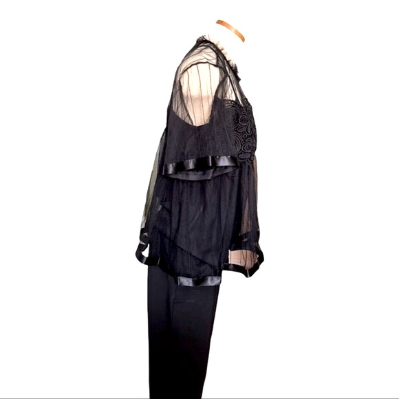 Anthropologie Eva Franco Tulle Sheer Blouse with Camisole Top, Large - Picture 5 of 8